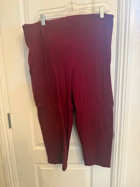 Laura Byrnes Little Jun Burgundy Ponte Pants